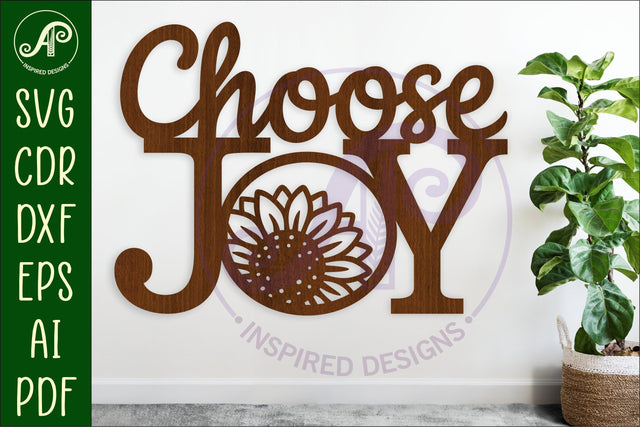 Choose Joy wall art sign Positivity home decor SVG APInspireddesigns 