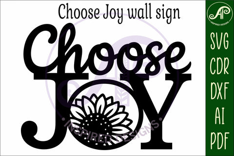 Choose Joy wall art sign Positivity home decor SVG APInspireddesigns 
