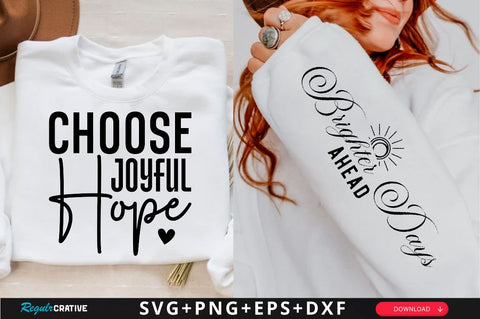 Choose Joyful Hope Sleeve SVG Design, Christian Sleeve SVG, Faith SVG Design, Jesus Sleeve SVG SVG Regulrcrative 