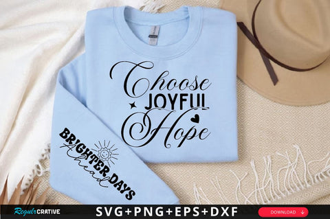Choose Joyful Hope Sleeve SVG Design, Christian Sleeve SVG, Faith SVG Design, Jesus Sleeve SVG SVG Regulrcrative 