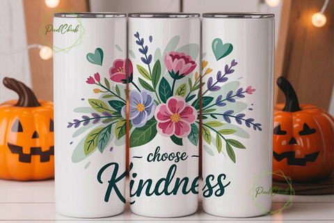 Choose Kindness 20oz Tumbler Wrap Sublimation PixelChick 