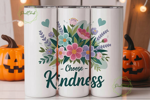 Choose Kindness 20oz Tumbler Wrap Sublimation PixelChick 