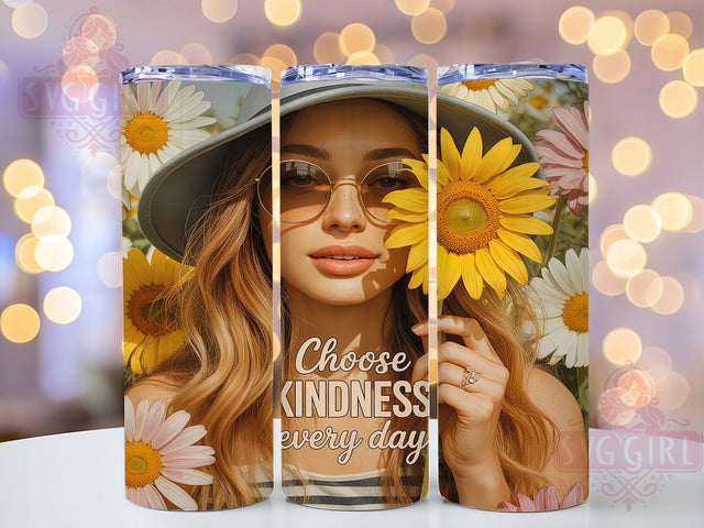 Choose Kindness Affirmation Tumbler, Affirmation Tumbler, 20oz Tumbler Wrap, Sublimation Design, Motivational Tumbler, Inspirational Tumbler, Custom Kindness Tumbler Sublimation SvggirlplusArt 