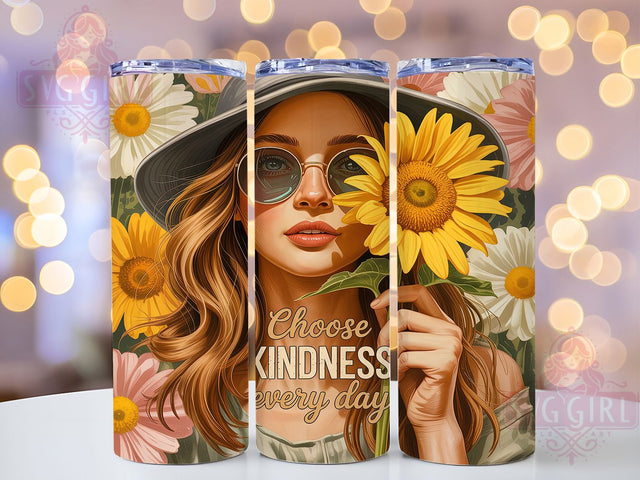 Choose Kindness Affirmation Tumbler, Affirmation Tumbler, 20oz Tumbler Wrap, Sublimation Design, Motivational Tumbler, Inspirational Tumbler, Custom Kindness Tumbler Sublimation SvggirlplusArt 
