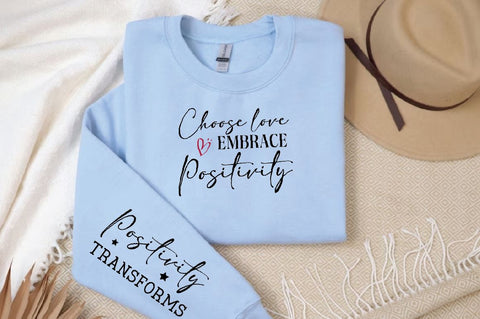 Choose love embrace positivity Sleeve SVG Design, Inspirational sleeve SVG, Motivational Sleeve SVG, Positive Sleeve SVG SVG Regulrcrative 