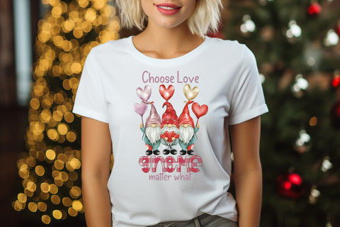 Choose Love Gnome Matter What PNG Sublimation Sublimation CraftLabSVG 