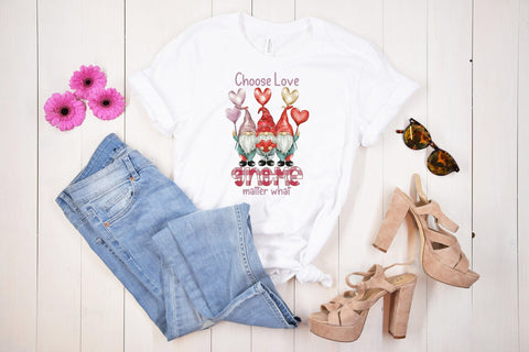 Choose Love Gnome Matter What PNG Sublimation Sublimation CraftLabSVG 