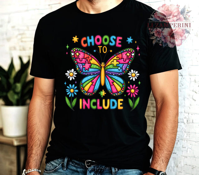 Choose To Include, Autism Awareness, Autism PNG, Digital Download, Sublimation Art, Inclusion Design, Special Needs, Neurodiversity Sublimation Li Zamperini 