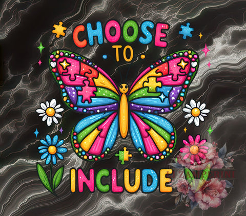 Choose To Include, Autism Awareness, Autism PNG, Digital Download, Sublimation Art, Inclusion Design, Special Needs, Neurodiversity Sublimation Li Zamperini 