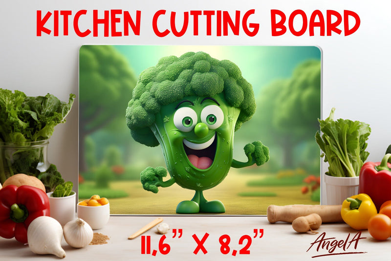 Chopping board design / funny broccoli sublimation png Sublimation Angelina Semenova 