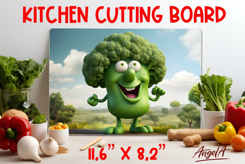 Chopping board design sublimation / funny broccoli png Sublimation Angelina Semenova 