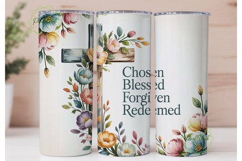 Chosen Blessed Tumbler Wrap PNG Sublimation PixelChick 