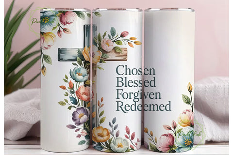 Chosen Blessed Tumbler Wrap PNG Sublimation PixelChick 