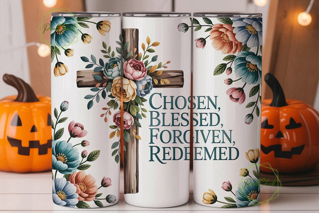 Chosen Blessed Tumbler Wrap PNG Sublimation PixelChick 
