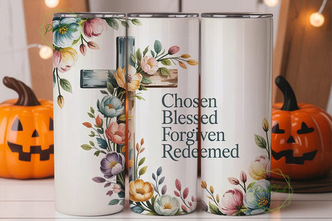 Chosen Blessed Tumbler Wrap PNG Sublimation PixelChick 
