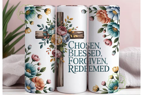 Chosen Blessed Tumbler Wrap PNG Sublimation PixelChick 