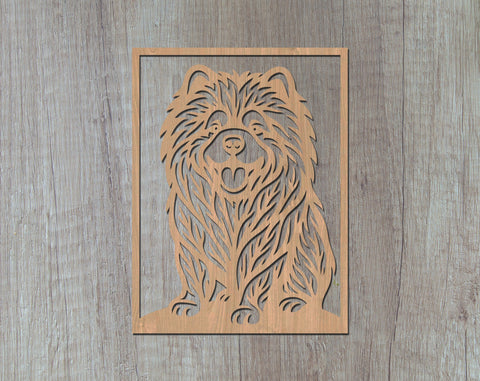 Chow Chow Laser SVG, Cute Dog Laser Cut, Pet Lover Design, Digital Download, Dog Art, Laser Engraving File SVG HappyDesignStudio 