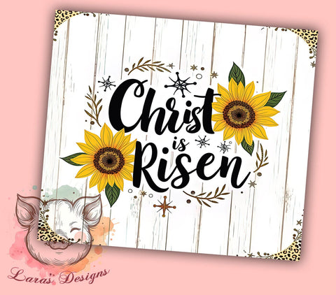 Christ is Risen Tumbler Wrap, Easter Jesus Design, 20oz Sublimation Wrap, Christian Easter Art, Digital Download Tumbler, Religious Drinkware, Easter Gift Idea, Inspirational Sublimation Lara' s Designs 