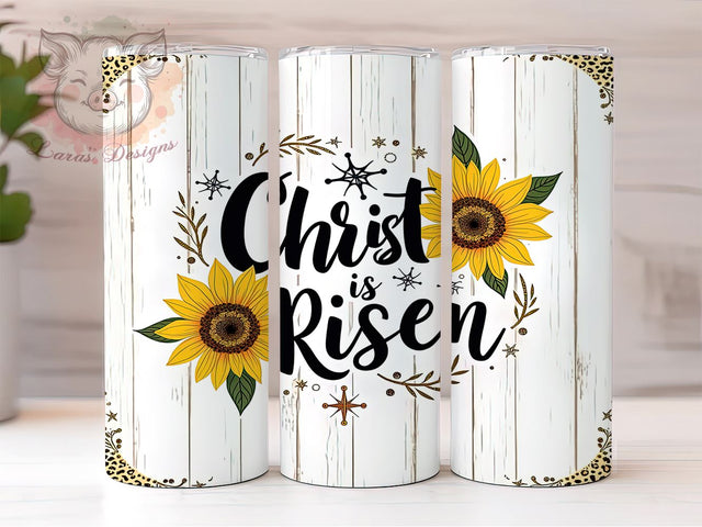 Christ is Risen Tumbler Wrap, Easter Jesus Design, 20oz Sublimation Wrap, Christian Easter Art, Digital Download Tumbler, Religious Drinkware, Easter Gift Idea, Inspirational Sublimation Lara' s Designs 