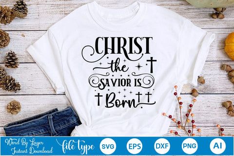 Christ The Savior Is Born SVG Design, Nativity Christmas SVG Design, Arabesque SVG Design SVGs,Quotes and Sayings,Food & Drink,On Sale, Print & Cut SVG DesignPlante 503 
