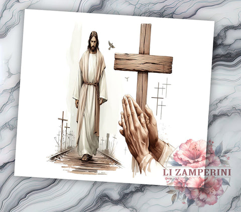 Christian 20oz Tumbler Wrap PNG, Jesus Tumbler PNG Sublimation Design, Straight & Tapered Tumbler Wrap, Instant Digital Download Sublimation Li Zamperini 