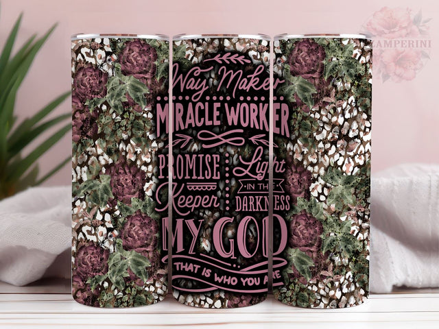 Christian 20oz Tumbler Wrap PNG, Leopard, Floral Tumbler, Straight & Tapered Tumbler Wrap, Faith Tumbler PNG, Instant Digital Download Sublimation Li Zamperini 