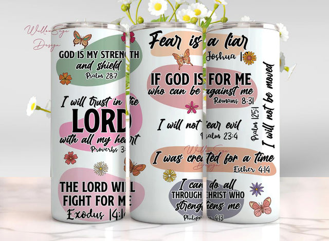 Christian bible verse affirmations 20 oz skinny tumbler png, tumbler wrap png, 20 oz tumbler designs, Christian png Sublimation WillowSageDesign 