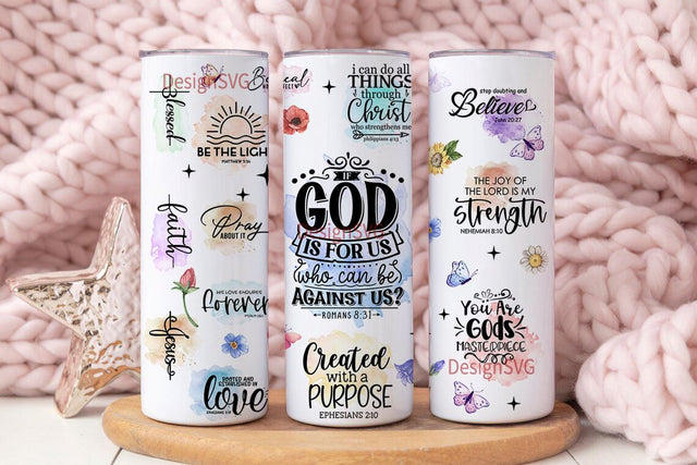 Christian Bible Verse Affirmations Tumbler, Christian png, Tumbler Wrap Png, 20oz Skinny Tumbler, 20oz tumbler designs, Tumbler PNG Download Sublimation DesignSVG 