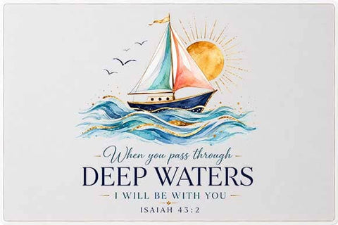 Christian Bible Verse PNG | Isaiah 43:2 Deep Waters Sublimation PNG SVG BillahCrafts 