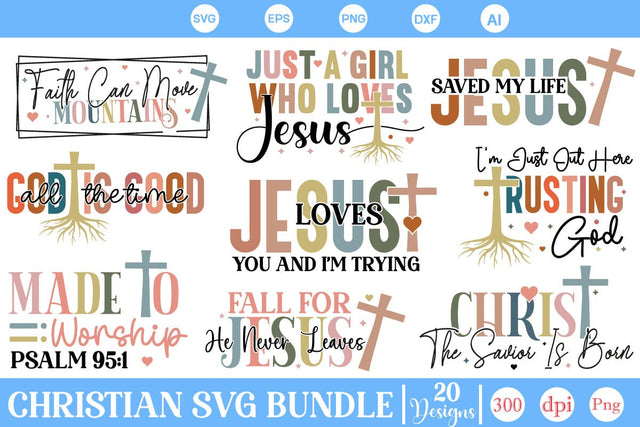 Christian Bundle SVG, Christian SVG Bundle, christian SVG Designs,, SVGs,Quotes and Sayings,Food & Drink,On Sale, Print & Cut SVG DesignPlante 503 