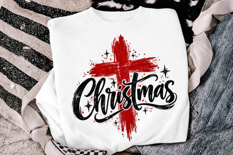 Christian Christmas Cross PNG Design SVG DesignDestine 