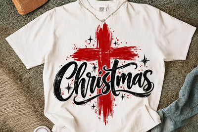 Christian Christmas Cross PNG Design SVG DesignDestine 