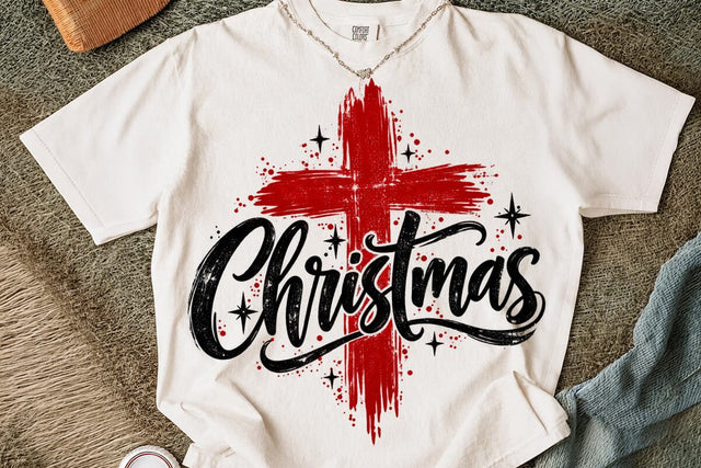 Christian Christmas Cross PNG Design SVG DesignDestine 