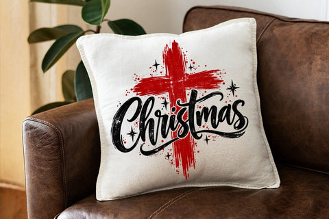 Christian Christmas Cross PNG Design SVG DesignDestine 