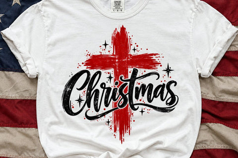 Christian Christmas Cross PNG Design SVG DesignDestine 