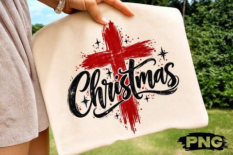 Christian Christmas Cross PNG Design SVG DesignDestine 