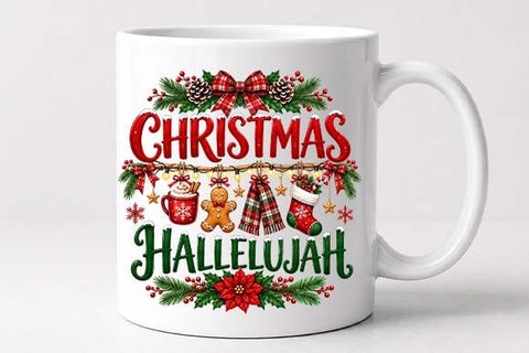 Christian Christmas Hallelujah Design SVG BillahCrafts 