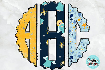 Christian Christmas Trio Monogram Alphabet, Jesus Nativity SVG Crafty Mama Studios 