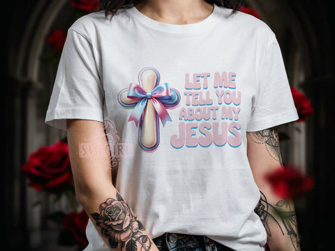 Christian Coquette Cross T-Shirt PNG, Coquette Cross, Christian Style, Faith Fashion, Spiritual Vibes, Sublimation PNG, Statement Shirt, Religious Apparel Sublimation SvggirlplusArt 