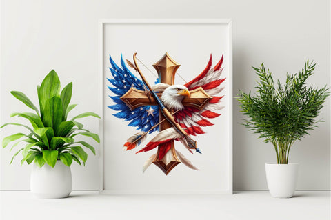 Christian Cross 4th of July USA Bow Sublimation Clipart Sublimation SVGArt 