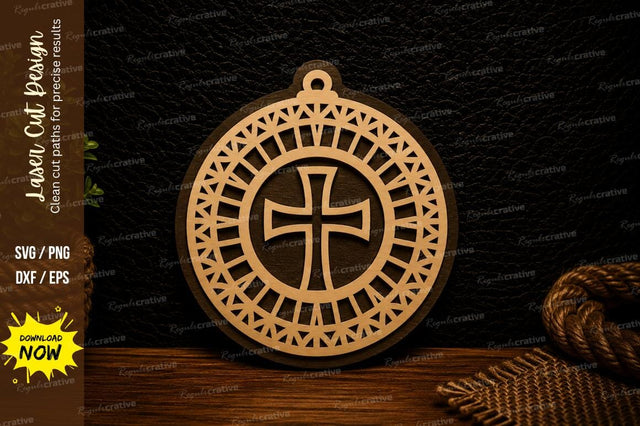 Christian Cross Christmas Laser Cut SVG File SVG Regulrcrative 