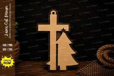 Christian Cross Heart Laser Cut SVG File SVG Regulrcrative 
