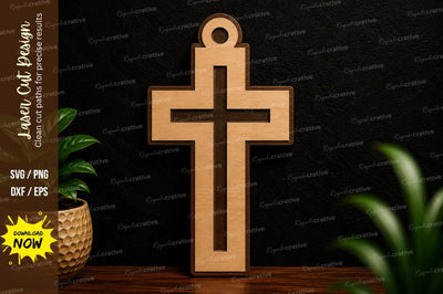 Christian Cross Laser Cut SVG Design SVG Regulrcrative 