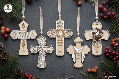 Christian Cross Ornament SVG Bundle SVG SvgOcean 