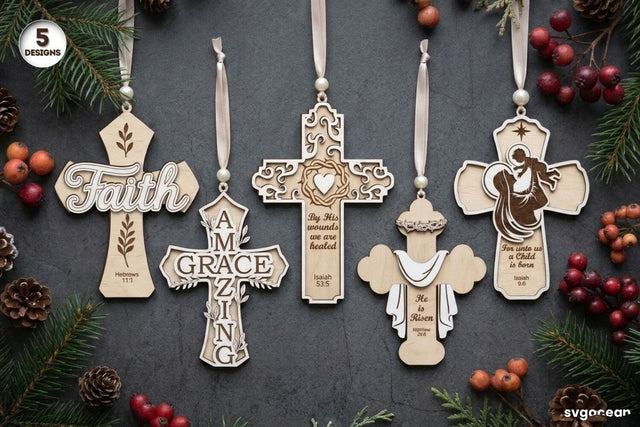 Christian Cross Ornament SVG Bundle SVG SvgOcean 