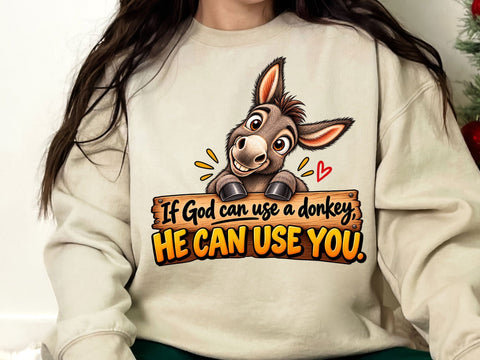 Christian Donkey Quote Design SVG artprintfile 