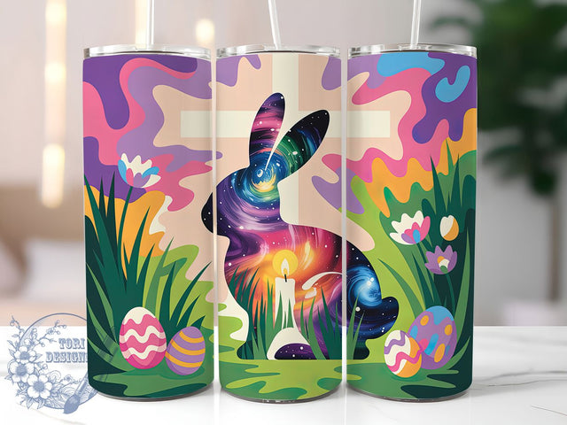Christian Easter Bunny Tumbler, Christian Abstract Tumbler, Stylish 20oz Wrap, Sublimation Design, Trendy Gift Idea, Religious Bunny Wrap, Inspirational Easter Tumbler Sublimation ToriDesigns 