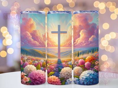 Christian Easter Faith Cross Tumbler, Christian Faith Tumbler, Religious Easter Wrap, Stylish 20oz Wrap, Sublimation Design, Trendy Gift Idea, Inspirational Christian Tumbler Sublimation SvggirlplusArt 