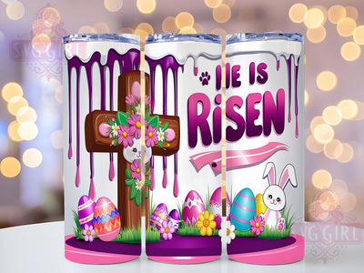Christian Easter, He is Risen, Tumbler Wrap, 20oz Tumbler, Sublimation Design, Easter Decor, Religious Gift, Faith-Based Tumbler Sublimation SvggirlplusArt 