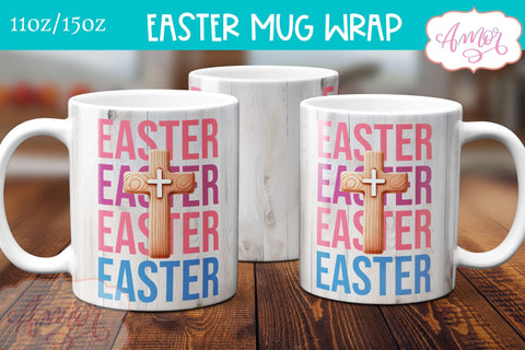Christian Easter Mug Wrap PNG, Christian mug PNG sublimation Sublimation Amorclipart 